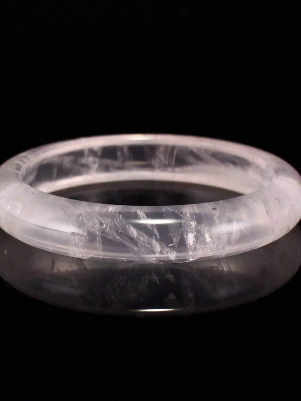 Natural Rose Quartz Bangle 54.59g 62.5mm ID Mozambique Pink Gemstone Certified